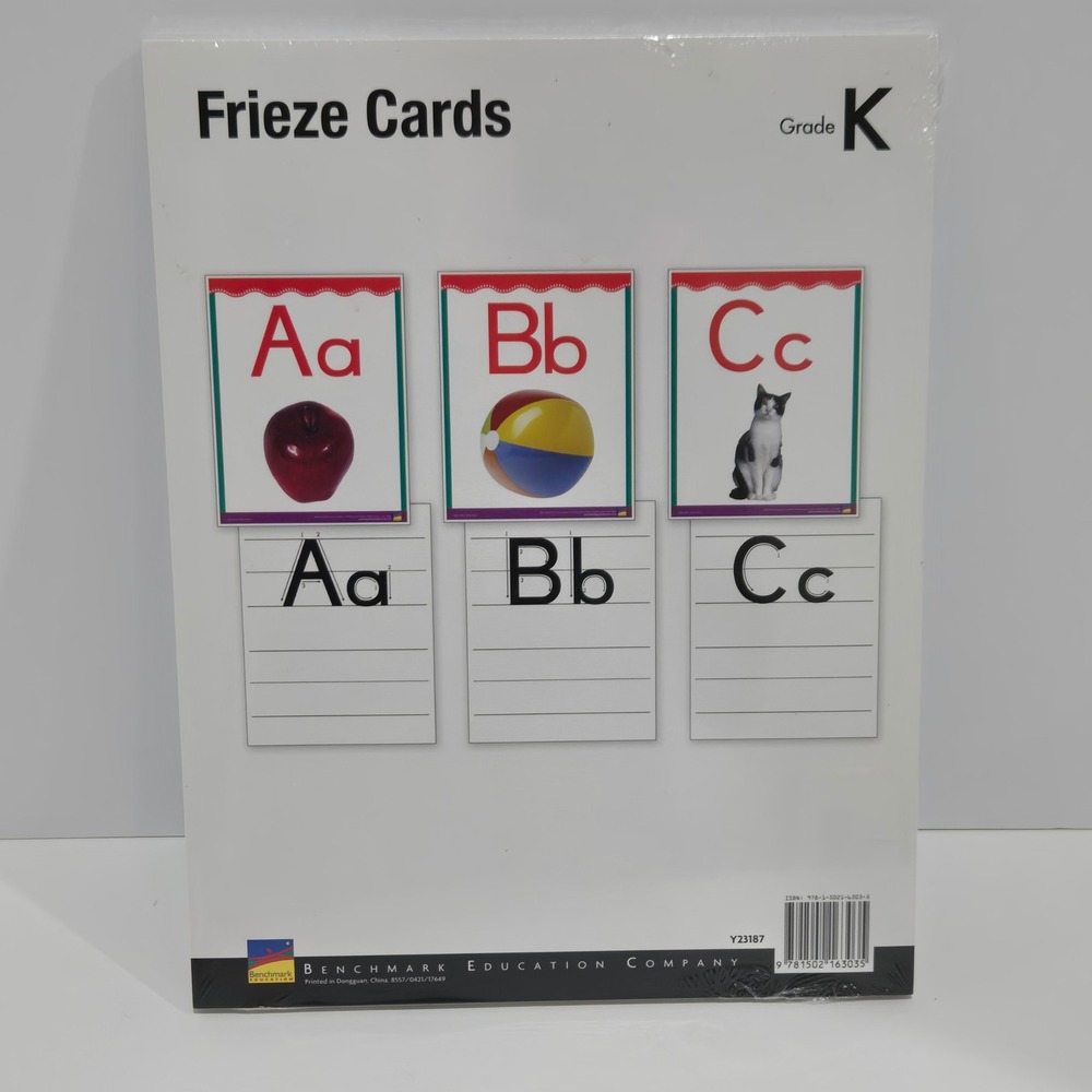 Benchmark Education Frieze Cards Grade‎ K Alphabet Learning Flash Cards